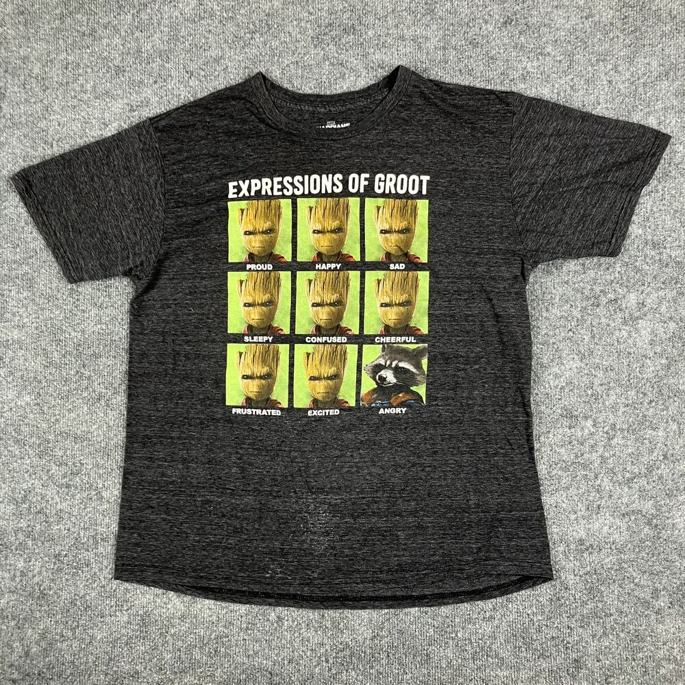 Marvel Groot T-Shirt‎ Mens Size XL Charcoal Guardians Galaxy Graphic Superhero - Picture 2 of 7